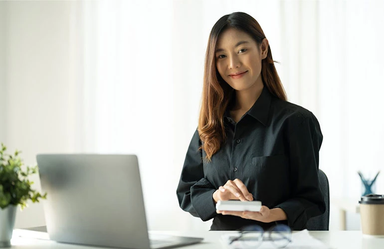 Photograph of an expert accountant Photograph of an expert accountant